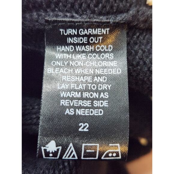 Studio Joy Knit Vest Women's PL Full zip Christmas Trees Holiday Sweater VTG - Picture 6 of 6